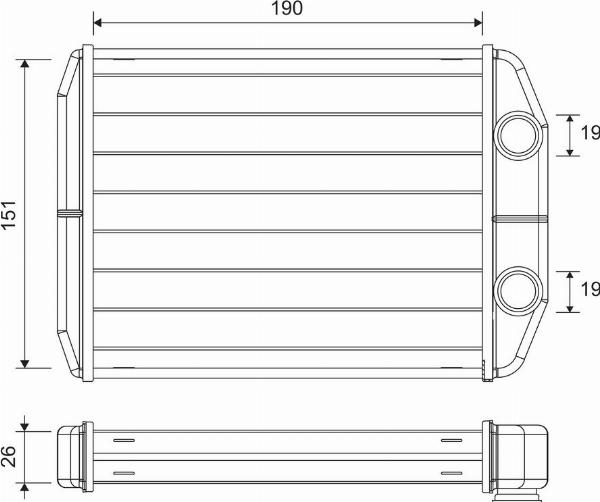 VALEO 811622 - Теплообмінник, опалення салону autocars.com.ua