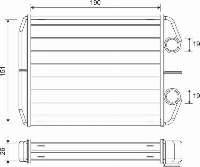 Valeo 811622 - Теплообмінник, опалення салону autocars.com.ua