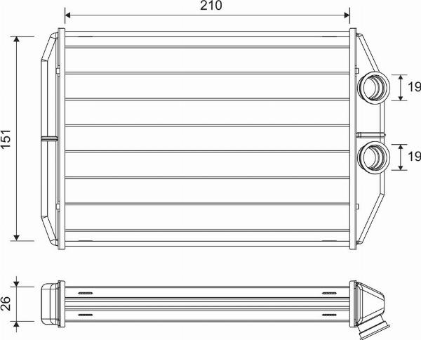 VALEO 811624 - Теплообмінник, опалення салону autocars.com.ua