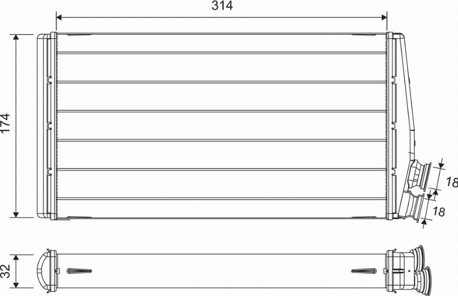 Valeo 811632 - Теплообмінник, опалення салону autocars.com.ua