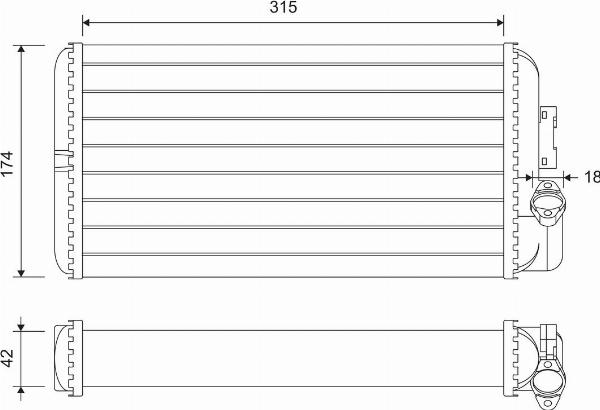 VALEO 811644 - Теплообмінник, опалення салону autocars.com.ua