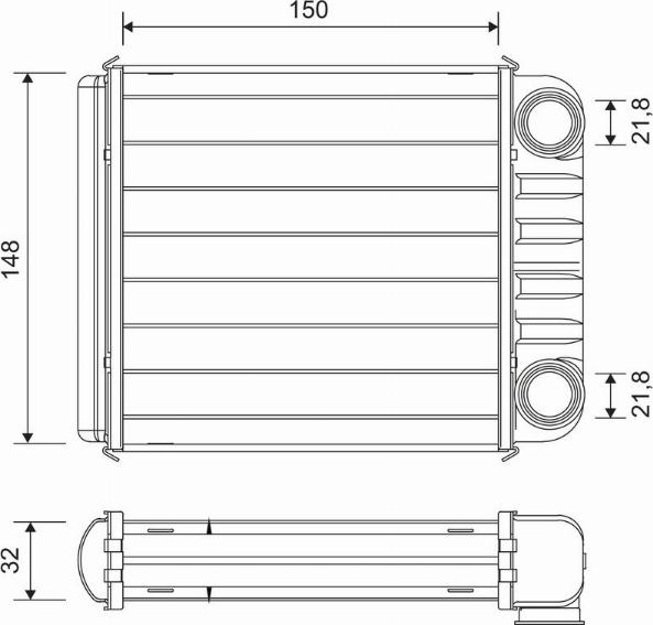 Valeo 811650 - Теплообмінник, опалення салону autocars.com.ua