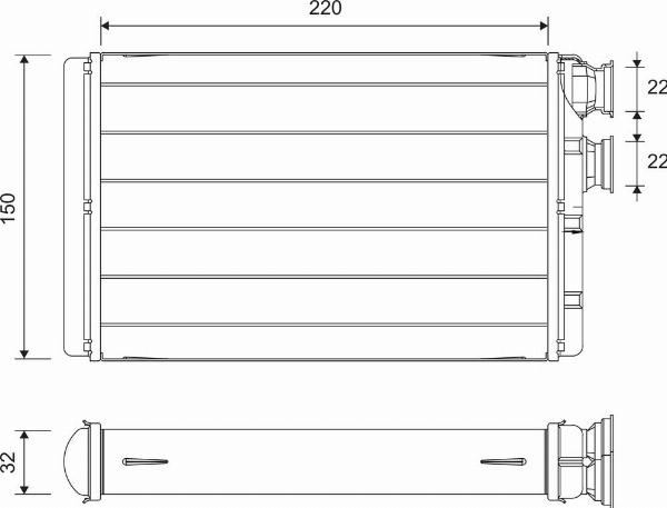 VALEO 811652 - Теплообмінник, опалення салону autocars.com.ua