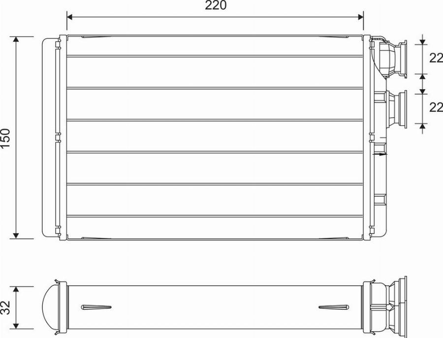 Valeo 811652 - Теплообменник, отопление салона avtokuzovplus.com.ua