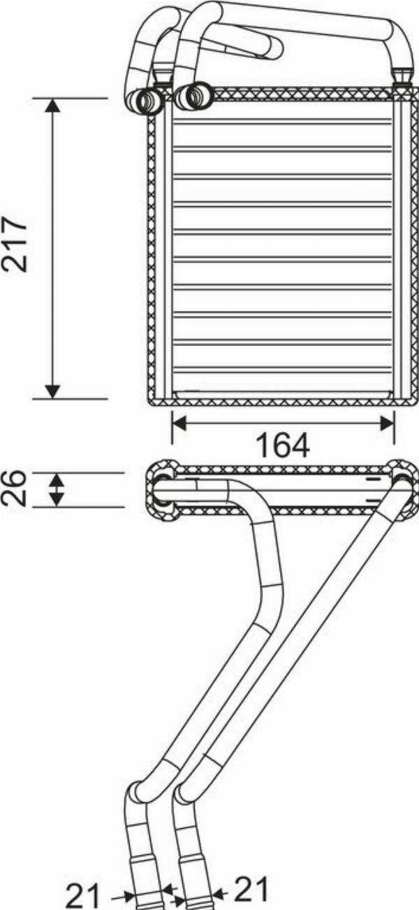VALEO 811653 - Теплообмінник, опалення салону autocars.com.ua