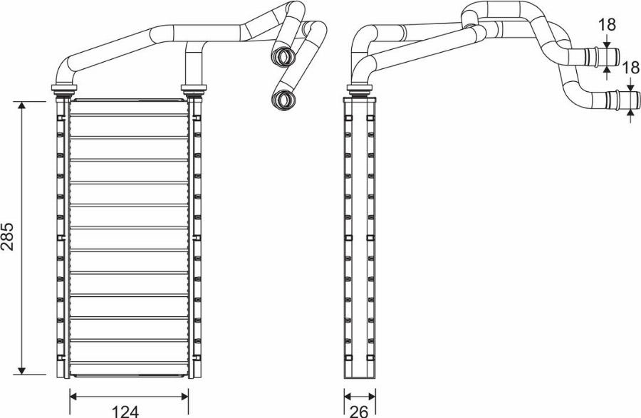 Valeo 811657 - Теплообмінник, опалення салону autocars.com.ua