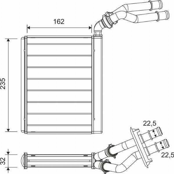 VALEO 811658 - Теплообмінник, опалення салону autocars.com.ua