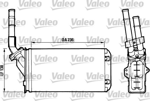 Valeo 812002 - Теплообмінник, опалення салону autocars.com.ua