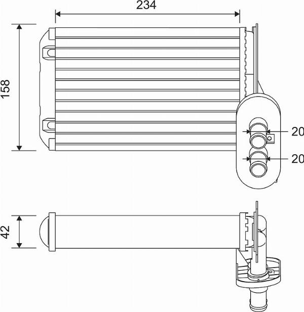 VALEO 812030 - Теплообмінник, опалення салону autocars.com.ua