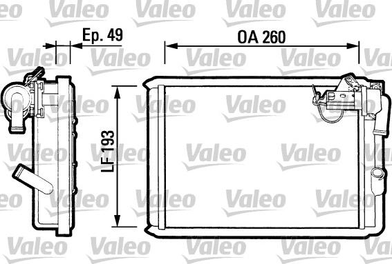 Valeo 812047 - Теплообмінник, опалення салону autocars.com.ua