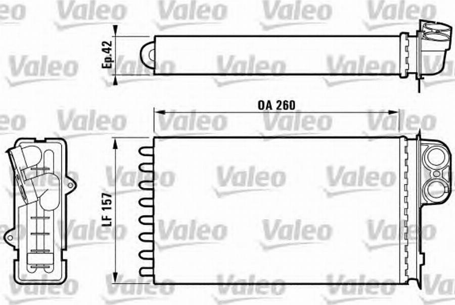 Valeo 812159 - Теплообмінник, опалення салону autocars.com.ua