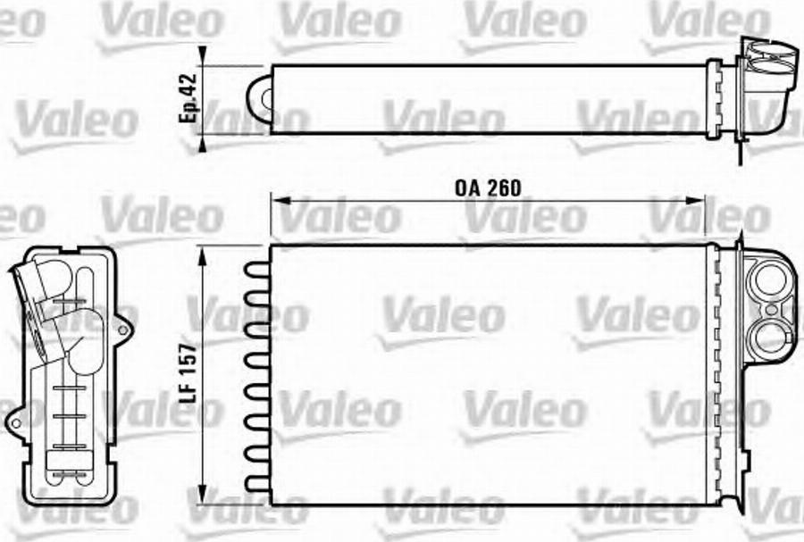 Valeo 812160 - Теплообмінник, опалення салону autocars.com.ua