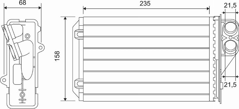 Valeo 812215 - Теплообменник, отопление салона avtokuzovplus.com.ua