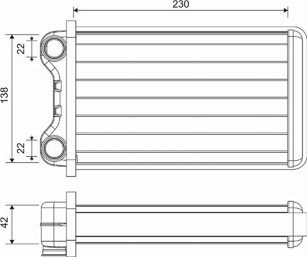 VALEO 812255 - Теплообмінник, опалення салону autocars.com.ua