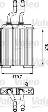 Valeo 812278 - Теплообмінник, опалення салону autocars.com.ua