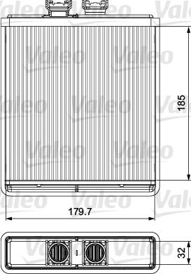 Valeo 812319 - Теплообмінник, опалення салону autocars.com.ua