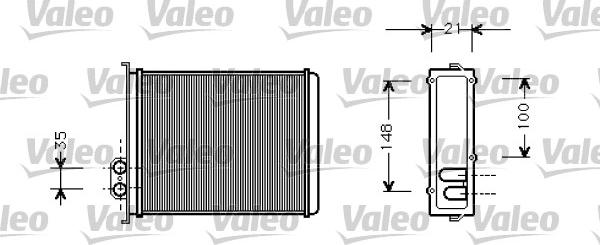 Valeo 812327 - Теплообмінник, опалення салону autocars.com.ua