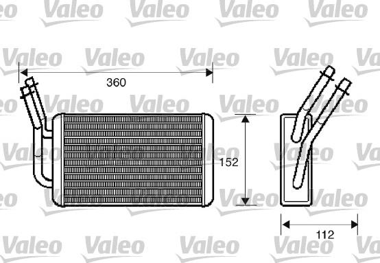 Valeo 812332 - Теплообмінник, опалення салону autocars.com.ua