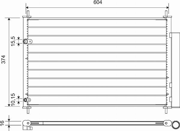 VALEO 812654 - Конденсатор, кондиціонер autocars.com.ua