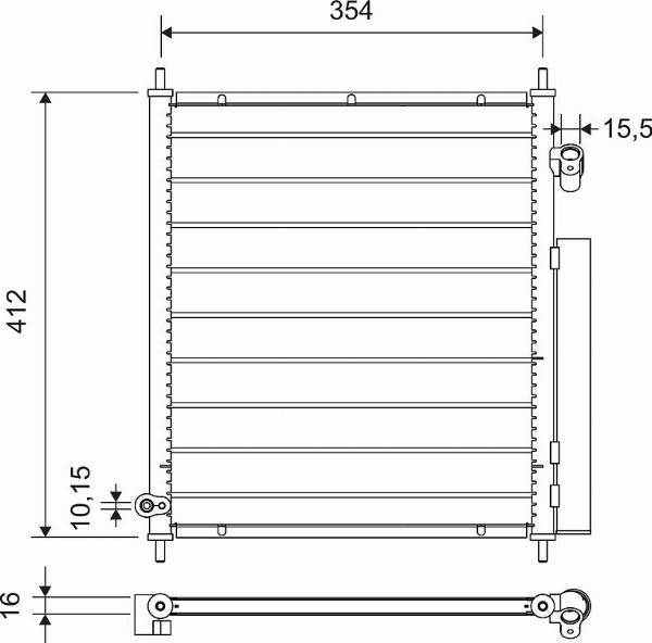 VALEO 812719 - Конденсатор, кондиціонер autocars.com.ua