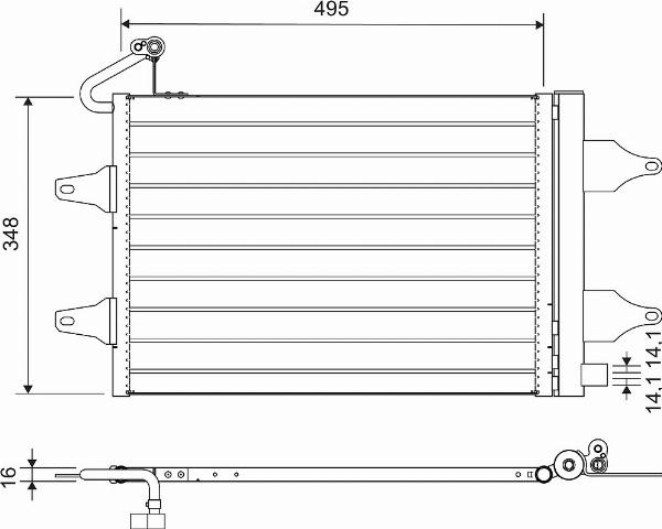 VALEO 812735 - Конденсатор, кондиціонер autocars.com.ua