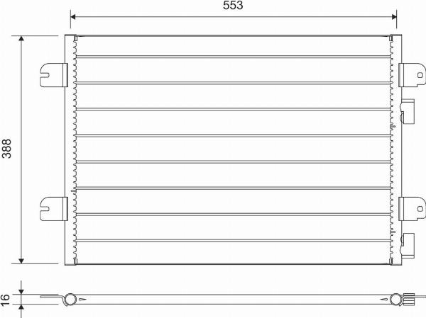 VALEO 812739 - Конденсатор, кондиціонер autocars.com.ua