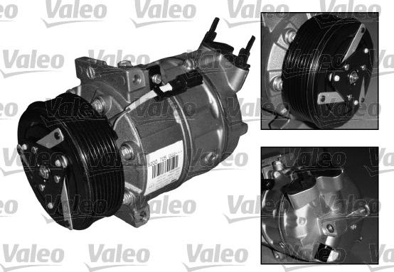 Valeo 813125 - Компресор, кондиціонер autocars.com.ua