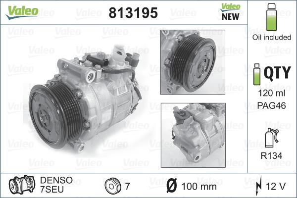 Valeo 813195 - Компрессор кондиционера autodnr.net