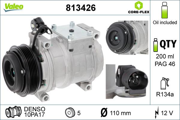 VALEO 813426 - Компресор, кондиціонер autocars.com.ua
