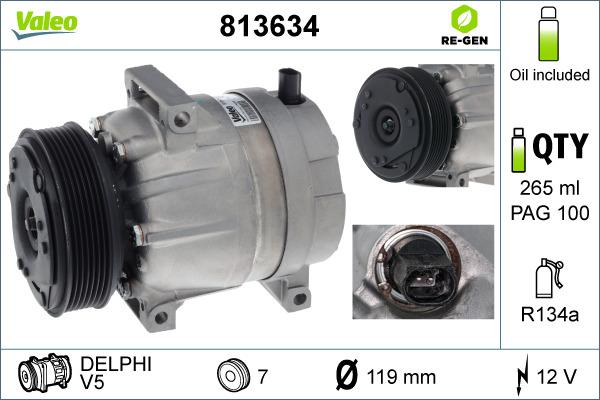 Valeo 813634 - Компрессор кондиционера autodnr.net