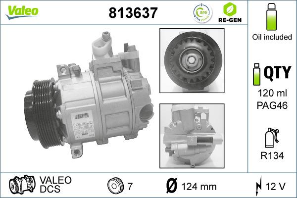 Valeo 813637 - Компрессор кондиционера autodnr.net