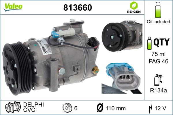 Valeo 813660 - Компрессор кондиционера autodnr.net