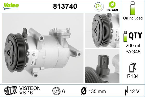 Valeo 813740 - Компрессор кондиционера autodnr.net