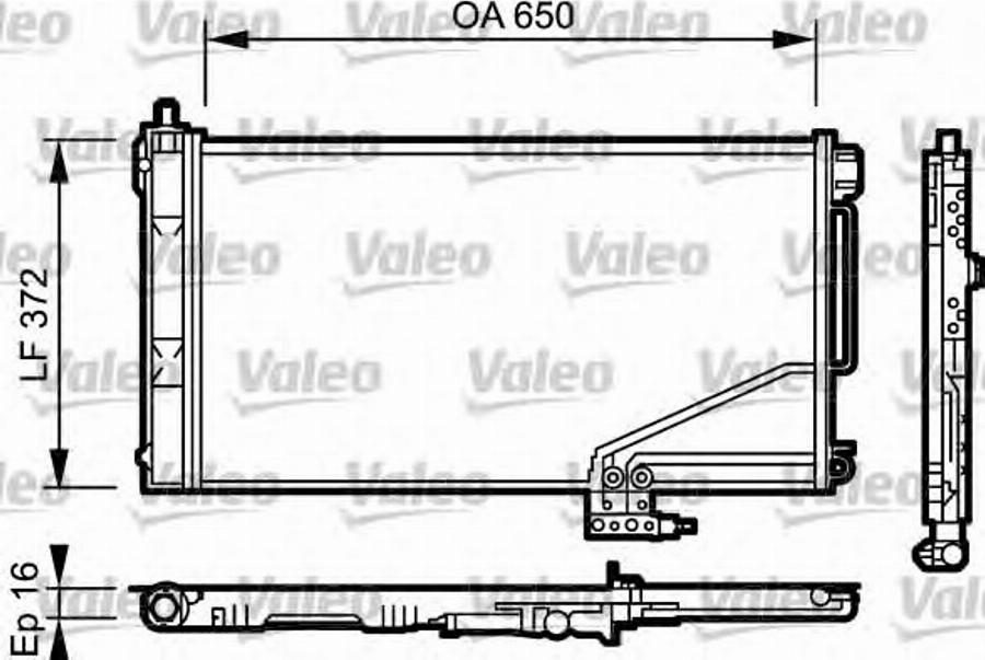 Valeo 814001 - Конденсатор, кондиціонер autocars.com.ua