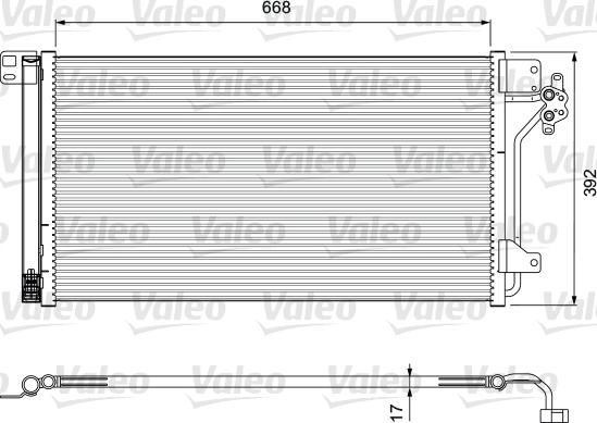 Valeo 814015 - Конденсатор, кондиціонер autocars.com.ua