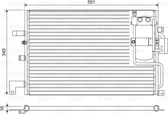 Valeo 814036 - Конденсатор, кондиціонер autocars.com.ua