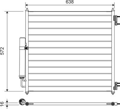 Valeo 814053 - Конденсатор, кондиціонер autocars.com.ua