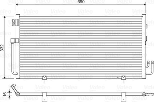 VALEO 814063 - Конденсатор, кондиціонер autocars.com.ua