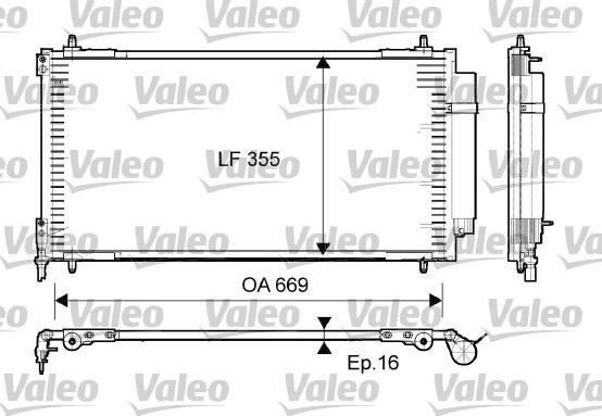 Valeo 814065 - Конденсатор, кондиціонер autocars.com.ua