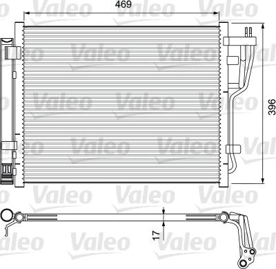 Valeo 814070 - Конденсатор кондиционера avtokuzovplus.com.ua