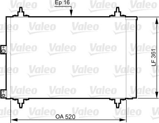 Valeo 814080 - Конденсатор кондиционера avtokuzovplus.com.ua