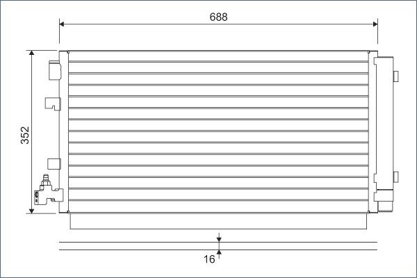 VALEO 814094 - Конденсатор, кондиціонер autocars.com.ua