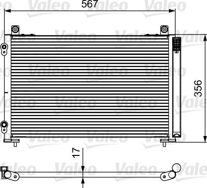 Valeo 814097 - Конденсатор, кондиціонер autocars.com.ua