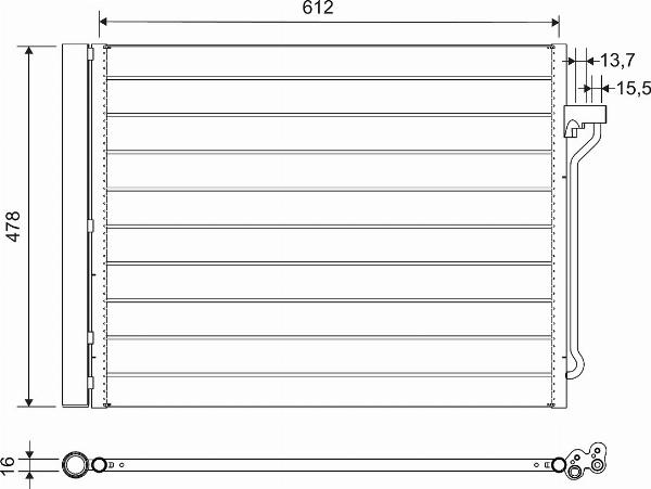 VALEO 814113 - Конденсатор, кондиціонер autocars.com.ua