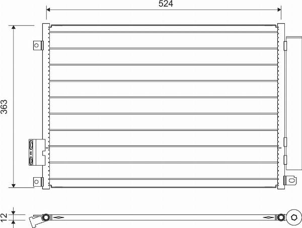 VALEO 814155 - Конденсатор, кондиціонер autocars.com.ua