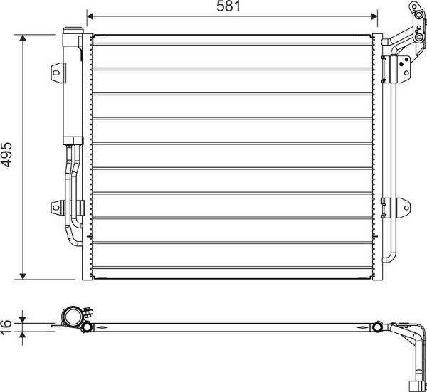 VALEO 814157 - Конденсатор, кондиціонер autocars.com.ua