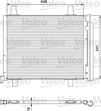 VALEO 814168 - Конденсатор, кондиціонер autocars.com.ua