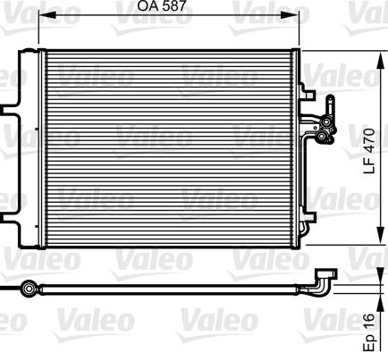 Valeo 814184 - Конденсатор, кондиціонер autocars.com.ua