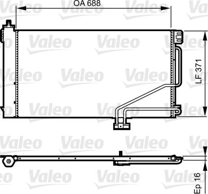 Valeo 814186 - Конденсатор, кондиціонер autocars.com.ua