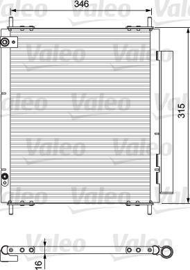 Valeo 814222 - Конденсатор, кондиціонер autocars.com.ua